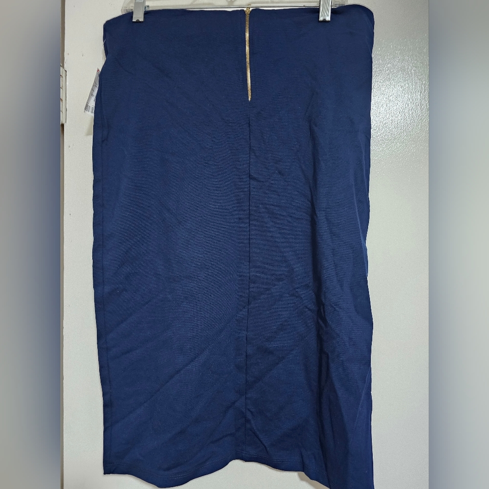 NWT fig & blu navy pencil skirt with zipper, XL